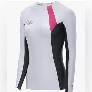 Body Glove Women's Glove Performance Long Sleeve Rashguard Size M White/Grey NEW